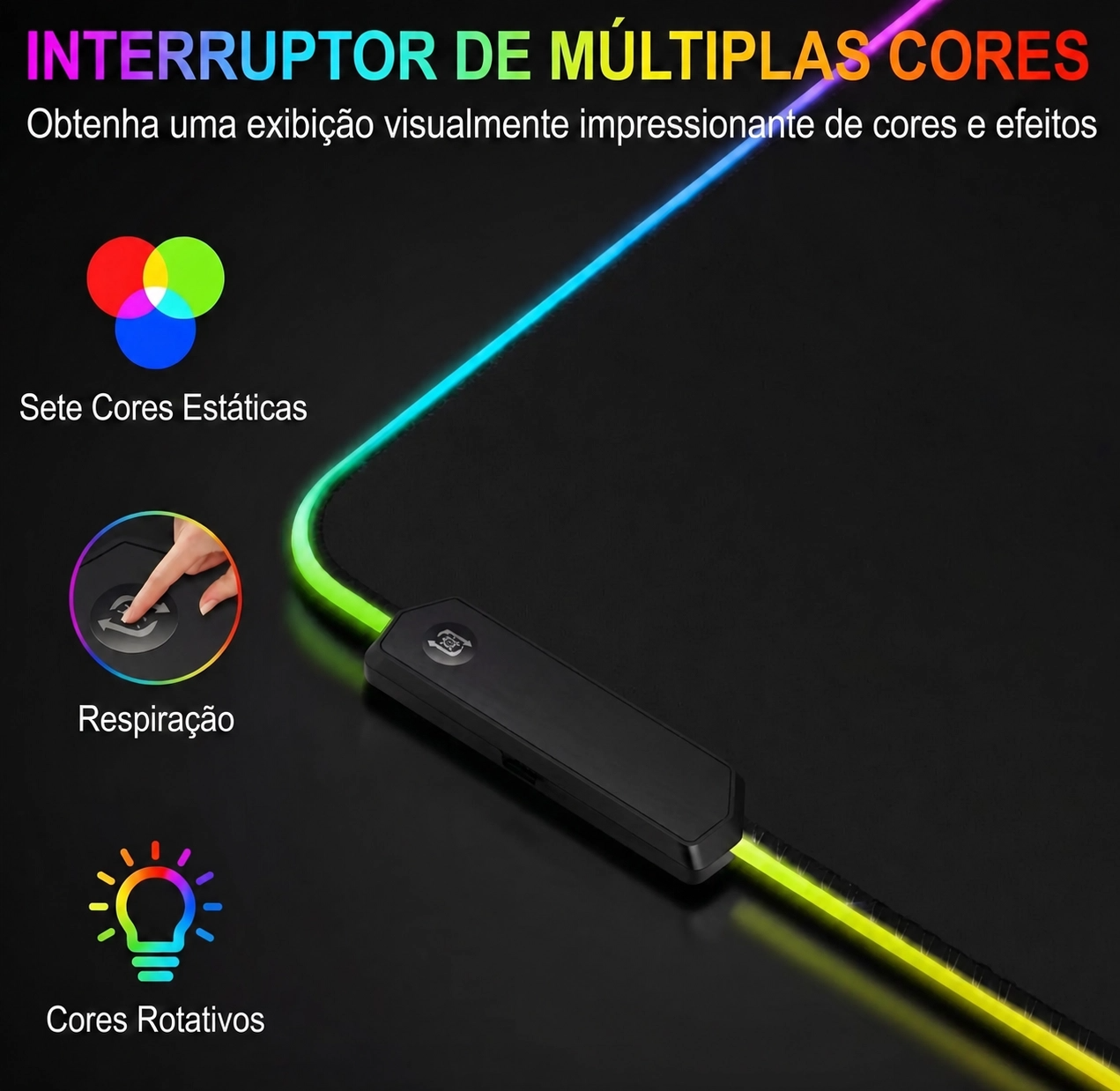 Mousepad Deskmat RGB XL Impermeável