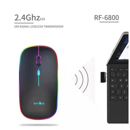 Mouse Sem Fio RGB Recarregável