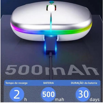 Mouse Sem Fio RGB Recarregável