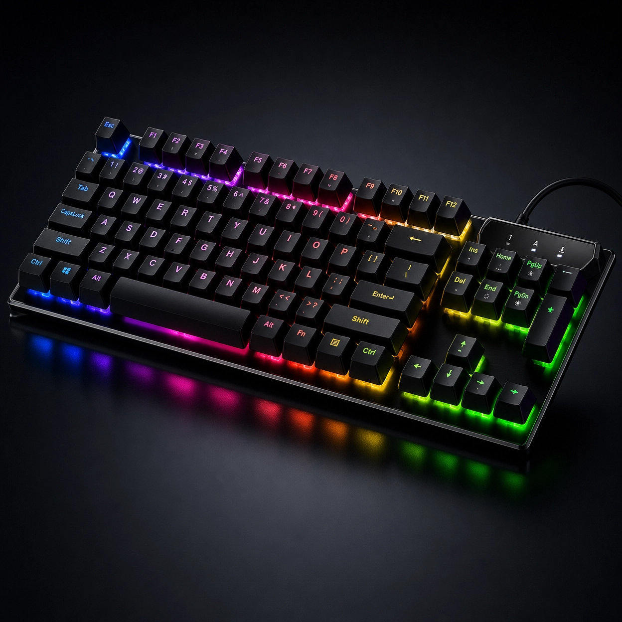 Teclado Gamer Semi Mecânico RGB
