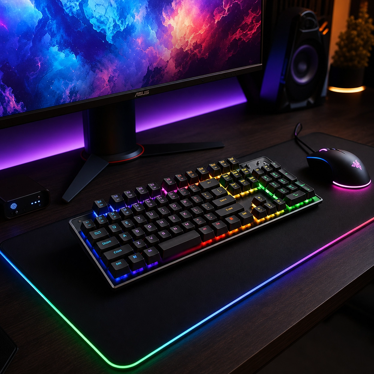 Teclado Gamer Semi Mecânico RGB