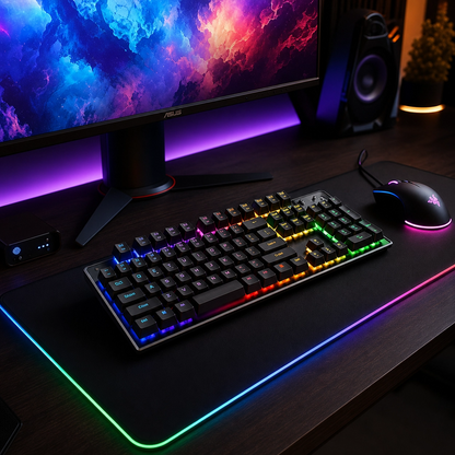 Teclado Gamer Semi Mecânico RGB